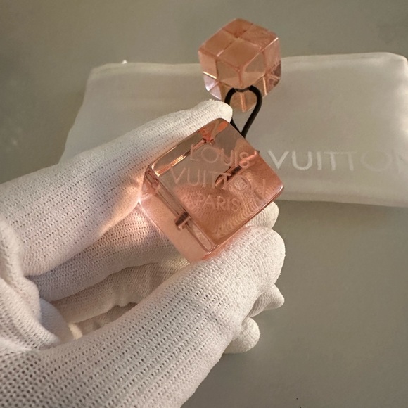 LOUIS VUITTON RARE VINTAGE HAIR TIE PONYTAIL HOLDER PINKISH - Picture 6 of 6